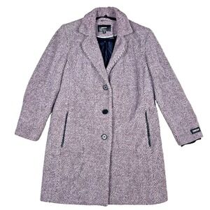 DKNY Herringbone Walker Coat‎ Purple PM